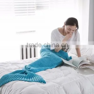 Mermaid Tail Blanket Crochet and Mermaid Blanket for Adult and Kid Sleeping Bag thumbnail-6