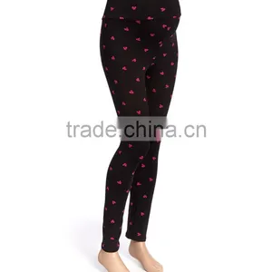 New Design Maternity Pants With Due Time Black & Pink Heart Over-Belly Maternity Leggings Trousers Women Wear WP80817-21 thumbnail-1