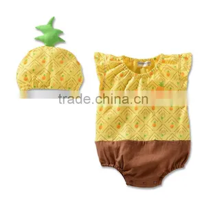 Factory Supply New Fashion Funny Baby Girl Boy Rompers w/ Hat Newborn Clothing Set thumbnail-6