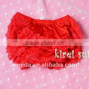 Chriatmas Baby Red Lace Petti Bloomers Panties Underwear thumbnail-1