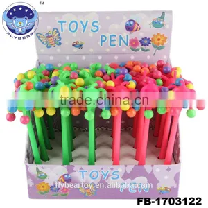 Novelty Promotion TPR Ballpoint Pen Pompom Ball Toy Ballpoint Pen thumbnail-1