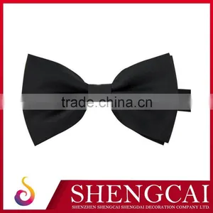 Cheap Custom Silk Solid Classics Black Bowtie for Men's Suit Neck thumbnail-2