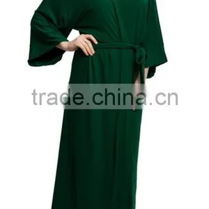 Cheap 100% Cotton Plain Extra Long Women Bathrobe thumbnail-3
