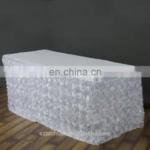 Fashion Design Polyester Satin Suzhou Decoration Wedding Table Skirt thumbnail-2