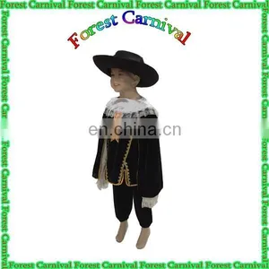 TZ-8240 Black King Boy King Costume For Kids thumbnail-2