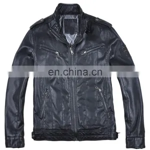 2015 Mens Handsome Last Design Leather Jacket thumbnail-1
