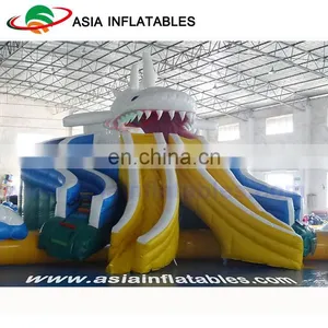 Customize Shark Inflatable Water Park With Swimming Pool And Water Toys thumbnail-2