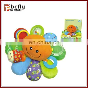 Multicolor Flower Baby Rattle Toys Plush thumbnail-1
