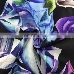 China Wholesale Natural Flower Print Satin Silk 100%Silk Crepe Satin Fabric thumbnail-1