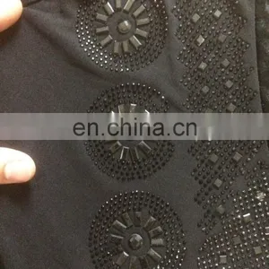 Women's Black Lycra(Stretchable) Diamond Stone Work Islamic Burqa / Casual Daily Wear Islamic Burkha For Women thumbnail-4