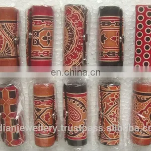 Embossed Leather Lipstick Cosmetic Mirror Case Manufacturer Exporter thumbnail-6