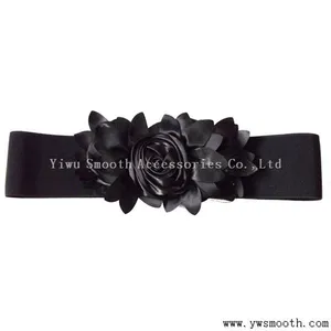 Wholesale Fashion Women's Decorative Skirt Elastic Slim Waist Dress PU Leather Belt thumbnail-1