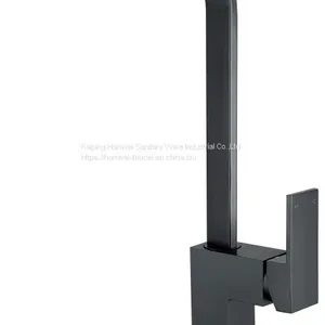Deck Mounted Black Color Chrome Finished Swivel 3 Way Kitchen Faucet Supplier Brass Kitchen Faucet thumbnail-4