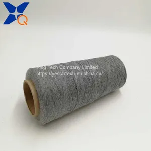 Grey Nm23/2plies 65% Cashmere Wool 15% Nylon Fiber 20% Carbon Inside Fiber Worsted Spun Yarn for Soft Touch Screen Gloves-XT11495 thumbnail-1