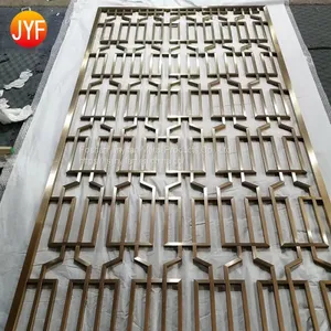 Foshan Manufactroy Customized Decorative Screen Stainless Steel Folding Room Dividers thumbnail-1