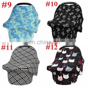 Hot Selling Printed Shopping Cart Car Seat Canopy Multi Use Breastfeeding Cover up Stroller Car Seat Baby Nursing Cover thumbnail-6