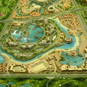 Architectural Model of Dubai Amusement Park, UAE, Smart City Model thumbnail-4