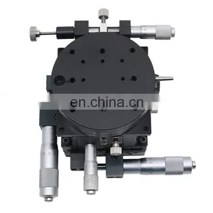 80x80mm Crossed Guide Rail SEMXYZR-80 XYZR 4-Axis Micrometer Linear Stage Manual Linear Stage thumbnail-2