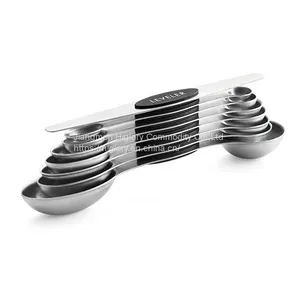 8Pcs Stainless Steel Magnetic Double Heads Measuring Spoons Measuring Cups Scoop Kitchen Accessories thumbnail-4