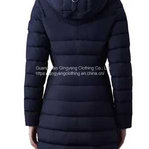 2023 NEW CUSTOM WOMEN BELTED WINTER PARKA OVERCOATS PLUS SIZE WOMEN DOWN PADDED PUFFER JACKETS thumbnail-3