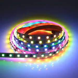 Hot Sale LED Pixel Light Strip 48W/Roll 60leds/M WS2811 LED Strip 24-key Infrared Bluetooth Music Controller RGB LED Strip Light Kit thumbnail-3