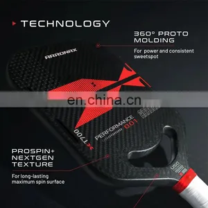 Custom Rough Surface T700 Carbon Thermoformed Pickleball Paddle Red Smile Bilateral Model Get USAPA Approved thumbnail-2