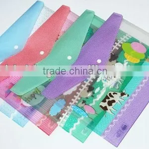 The Specific Pattern Transparent Pvc/pet/pp File Bag With Button thumbnail-1