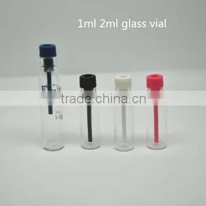 Hot Sale 1ml 2ml 3ml Clear Glass Vial With Plastic Plug as Sampler Vial, Pocket Vial thumbnail-1