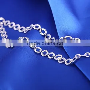 2015 Fashion Rhodium Plated Dimond Cut Chain Necklace Jewelry Accessories thumbnail-6