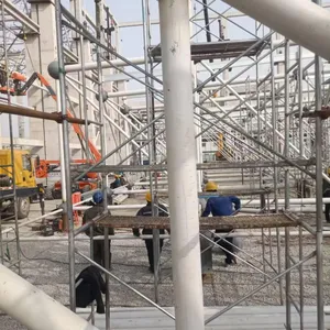 Wr2012 - Wr10030 Welded Hollow Sphere Grid Structure Roof Project, Manufacturer of Welded Sphere Grids, Fabrication, Installation and Hoisting of 60 - 325mm Pipe Trusses thumbnail-4