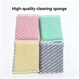 4Pcs Pastel Dish Sponges Soft & Durable Scrub Sponges for Household Cleaning thumbnail-1