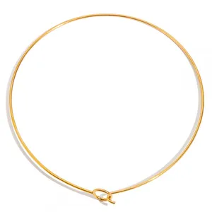 Non-Fade 18K Gold Plated Letter Necklace - Stainless Steel Coin Jewelry for Wholesale thumbnail-5