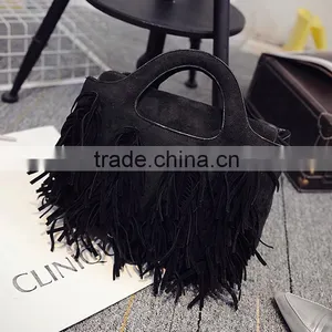 Wholesale Leather Tassel Fringe Bag Girls pu Tote Handbags Shoulder Aslant Female Women Bags thumbnail-3