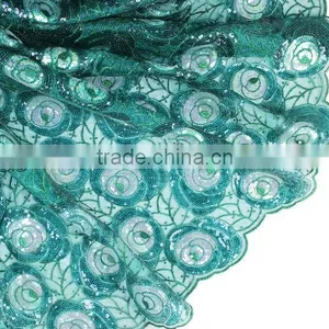 Mitaloo Good Selling Customized Beaded Bridal Lace Wholesale Christmas Organza Lace Fabric MOG0192 thumbnail-4