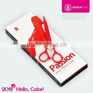 Red Teflon Coating in SUS420J2 Stainless Steel Hair Shears thumbnail-1