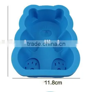 YangJiang Factory Manufature Hot Sale Fation Design Bear Shaped Silicone Cake Mold thumbnail-2