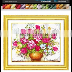 Pink Rose DIY Embroidery 100% Precisely Printed Cross Stitch thumbnail-3