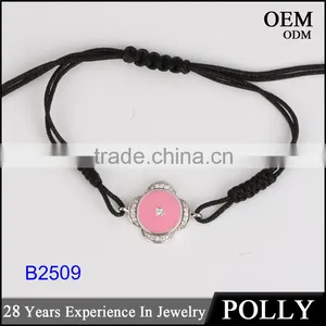 Lovely Cute 925 Sterling Silver Fabric Bracelet Shell Women Bracelet thumbnail-2