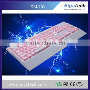 USB 7 Colors Colorful LED Ergonomic Backlight Mechanical Gaming Keyboard Shenzhen Keyboard thumbnail-3