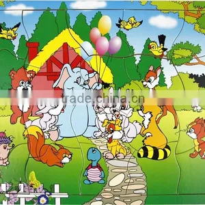 China Product Price List Silk Screen Printing Wooden Bear Children's Slide in Bedroom Design 2d Jigsaw Puzzle Games thumbnail-2