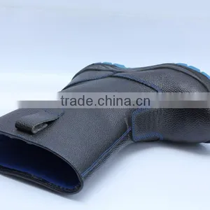 Oil Resistant Steel Toe Genuine Leather Safety Boots Pu Injection thumbnail-4