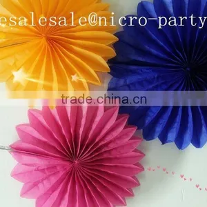 Pinwheel Paper Fan,!!!colorful Tissue Paper Fan for Decoration thumbnail-4
