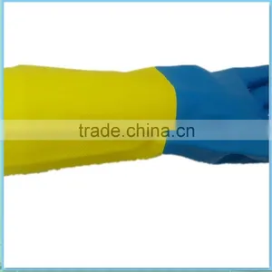 Blue and Yellow Long Neoprene Rubber Anti-Vibration Gloves thumbnail-3