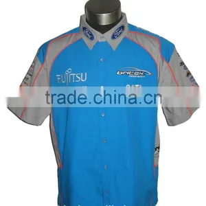 Cotton Polyester Woven Shirt, Promotional/uniform Team Racing Shirt thumbnail-1