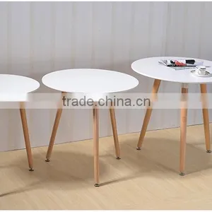 Modern Round Design Wooden Cafe Table thumbnail-2
