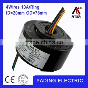SRH 2078-4p Through Bore Slip Ring ID20mm. OD78mm. 4Wires, 10A/per Wire, Thru Bore Slip Rings thumbnail-1