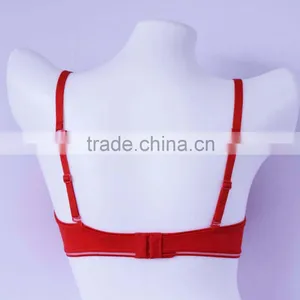 OEM Service Plain Red Color Push up Sex Bra thumbnail-3