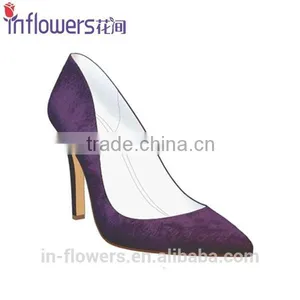 Purple Satin Materal Eneglat Women High Heel Shoes thumbnail-3