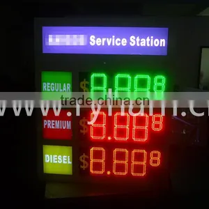 Customized Digital Led Gas Price Display Board/3G Control System/waterproof thumbnail-1