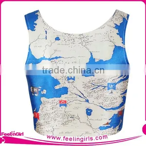 Wholesale Fancy Sleeveless Organic Cotton Tank Tops for Ladies Women thumbnail-3